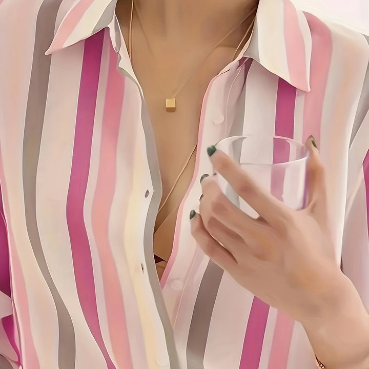 Marcella | Refined Striped Button-Up Shirt