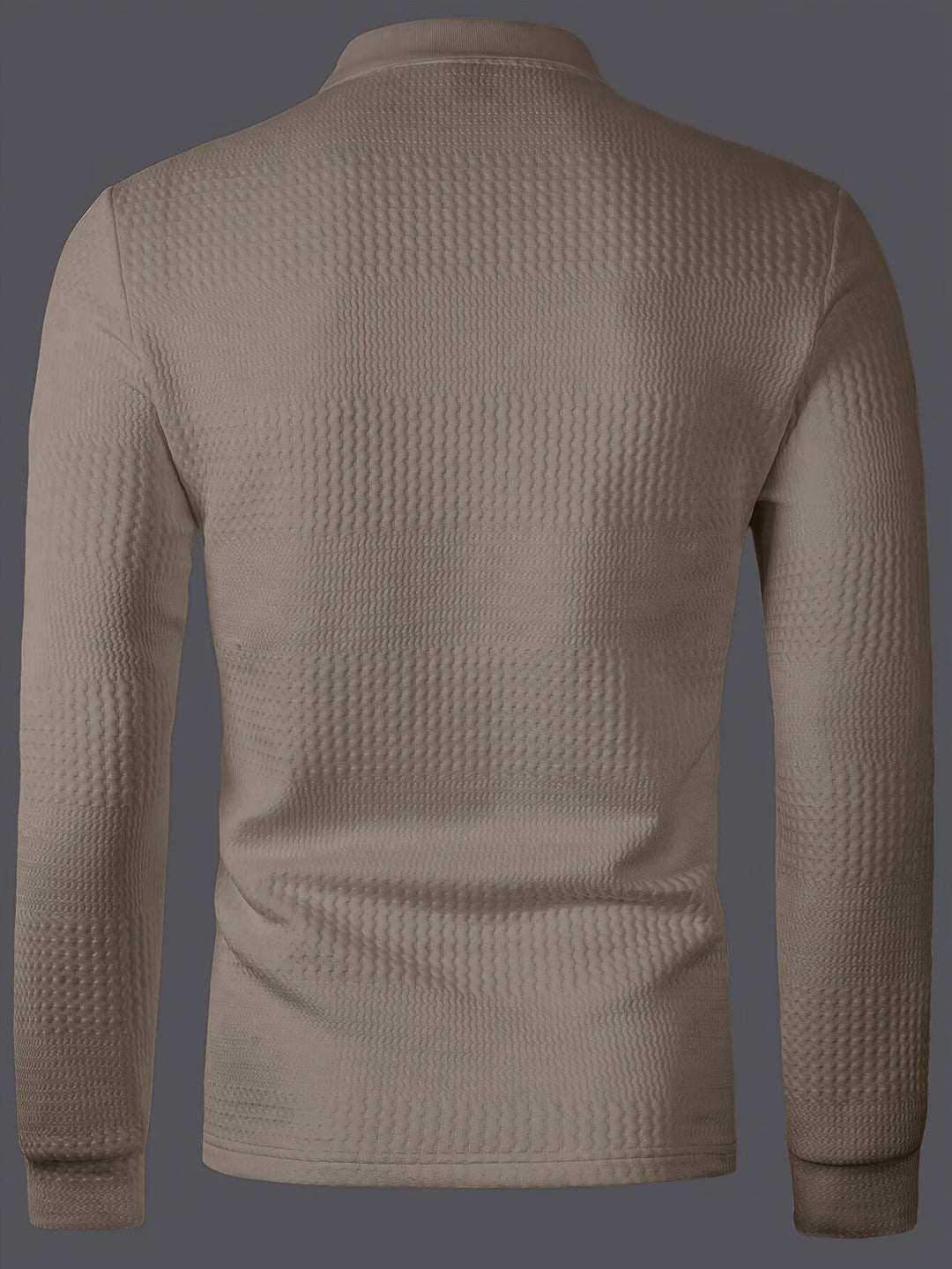 Fletcher | Textured Long-Sleeve Polo Shirt