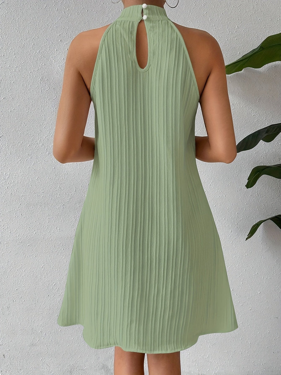 Talia | Textured Halter Mini Dress