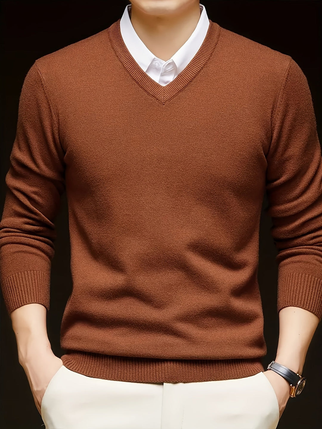 Hugh | Refined V-Neck Jumper