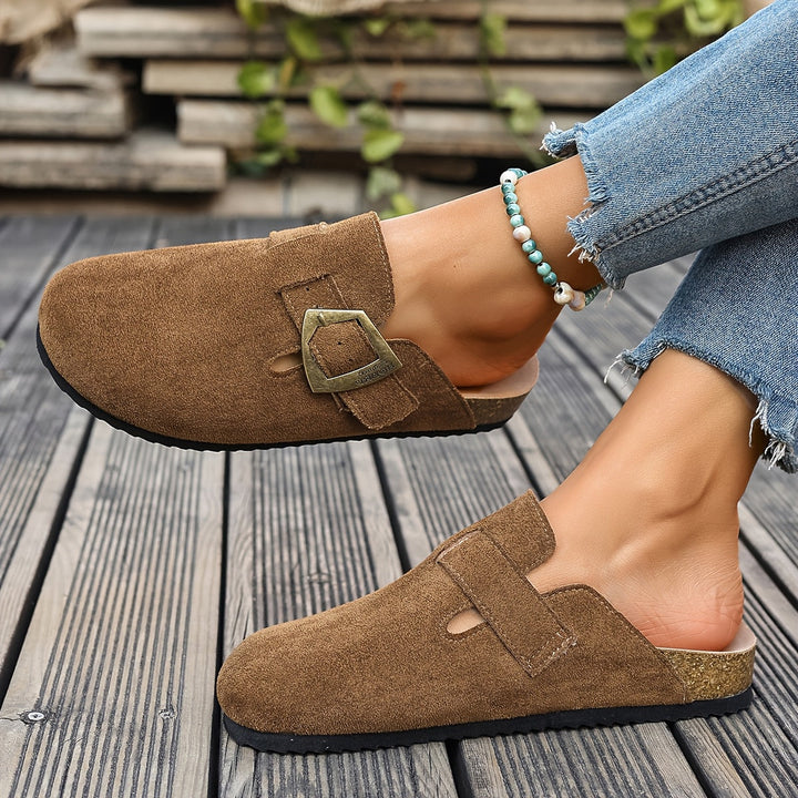 Winona | Buckle-Detail Slip-On Mules
