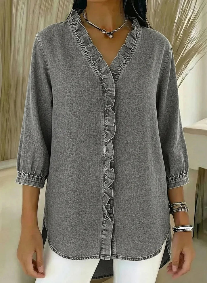 Paula | Stylish Ruffle Mid Sleeve Blouse