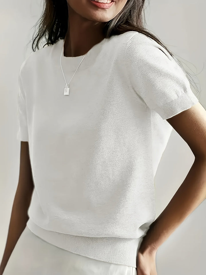 Harriet | Fine-Knit Short Sleeve Jumper
