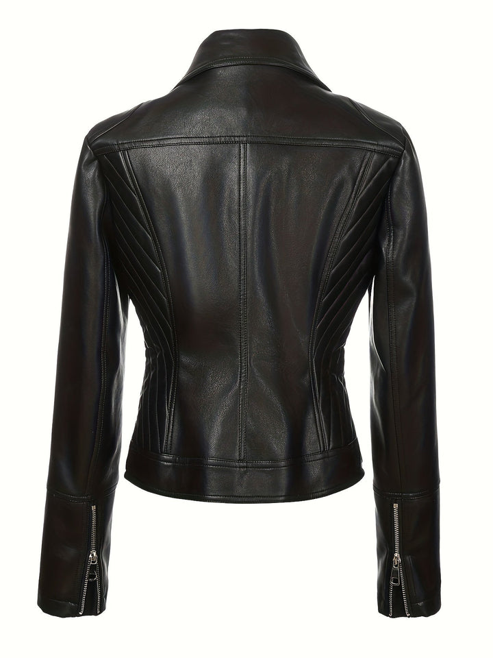 Mabel | Sculpted Zip-Front Moto Jacket