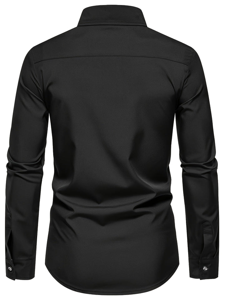 Anthony | Contrast Trim Button-Up Shirt