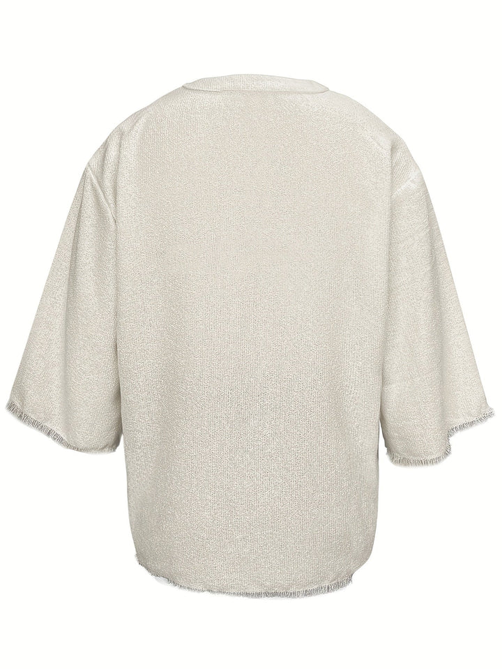 Dorian | Relaxed Lace-Up V-Neck Shirt