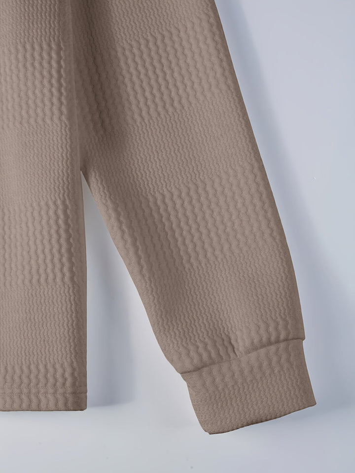 Fletcher | Textured Long-Sleeve Polo Shirt