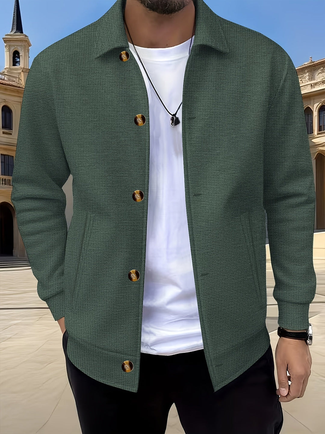Foster | Textured Button-Up Jacket
