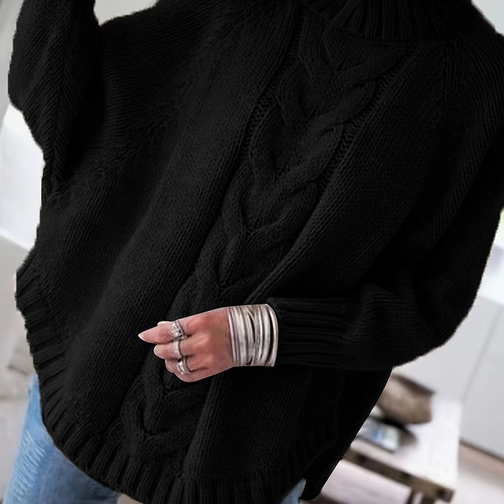 Corinne | Cozy High-Neck Cable-Knit Jumper