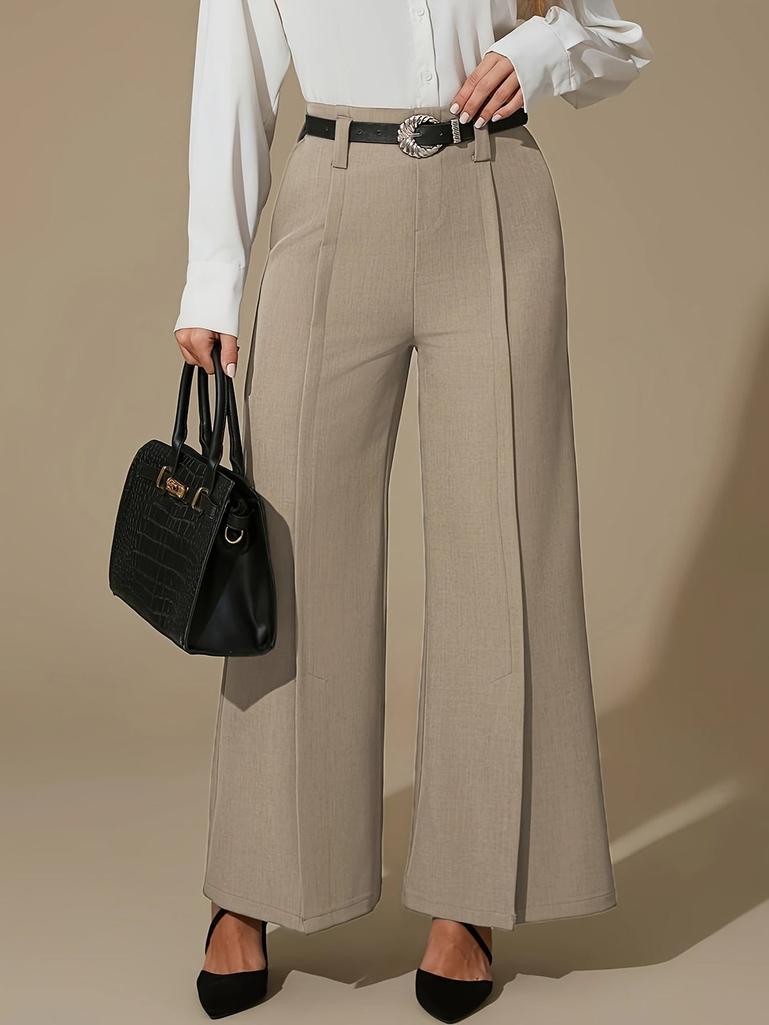 Lorraine | Wide-Leg Slit Trousers