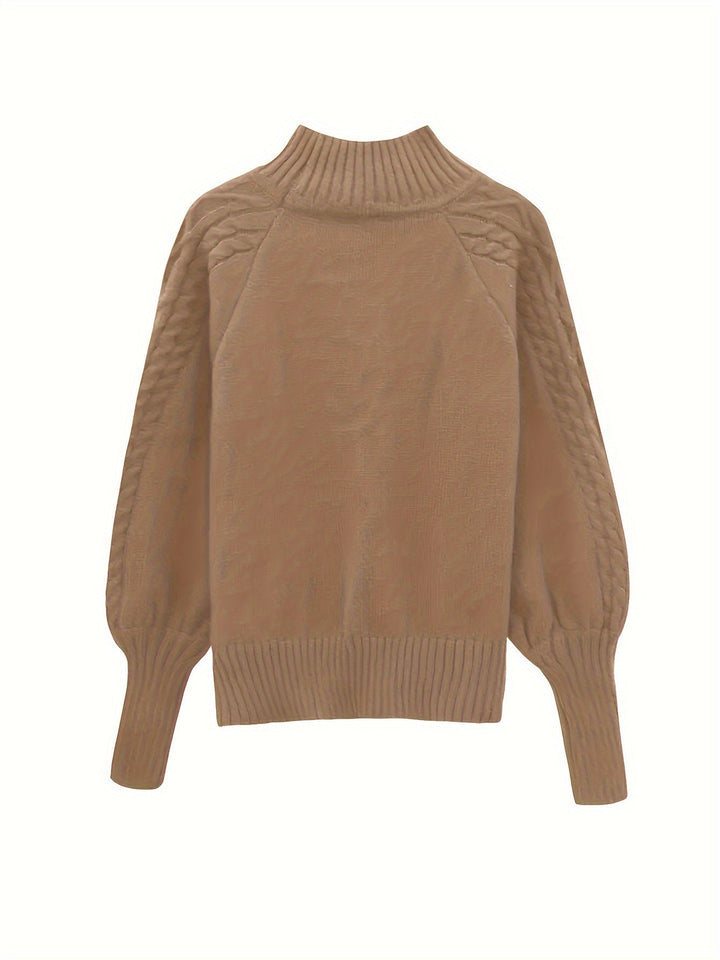 Eloise | Textured Half-Collar Jumper