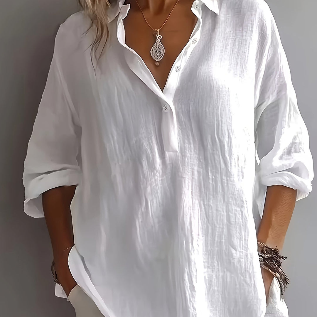 Freya | Relaxed Collared Blouse