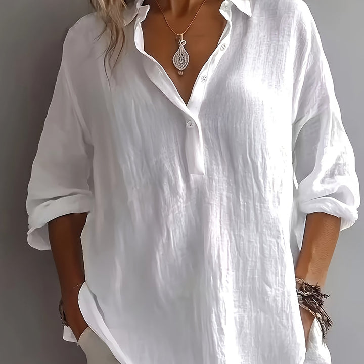 Freya | Relaxed Collared Blouse