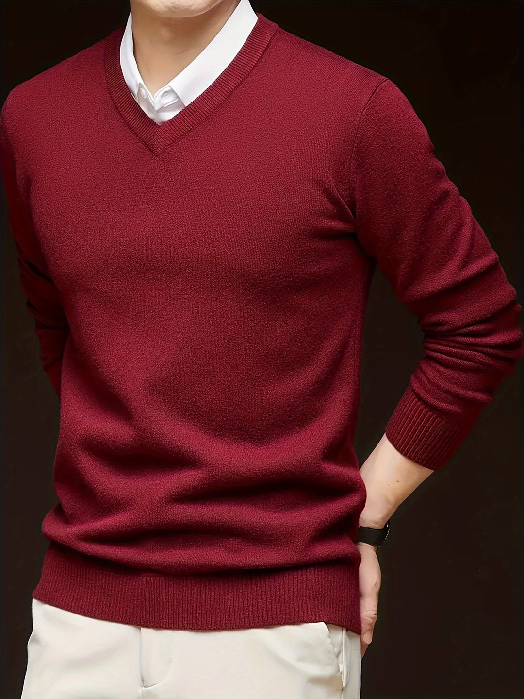 Hugh | Refined V-Neck Jumper
