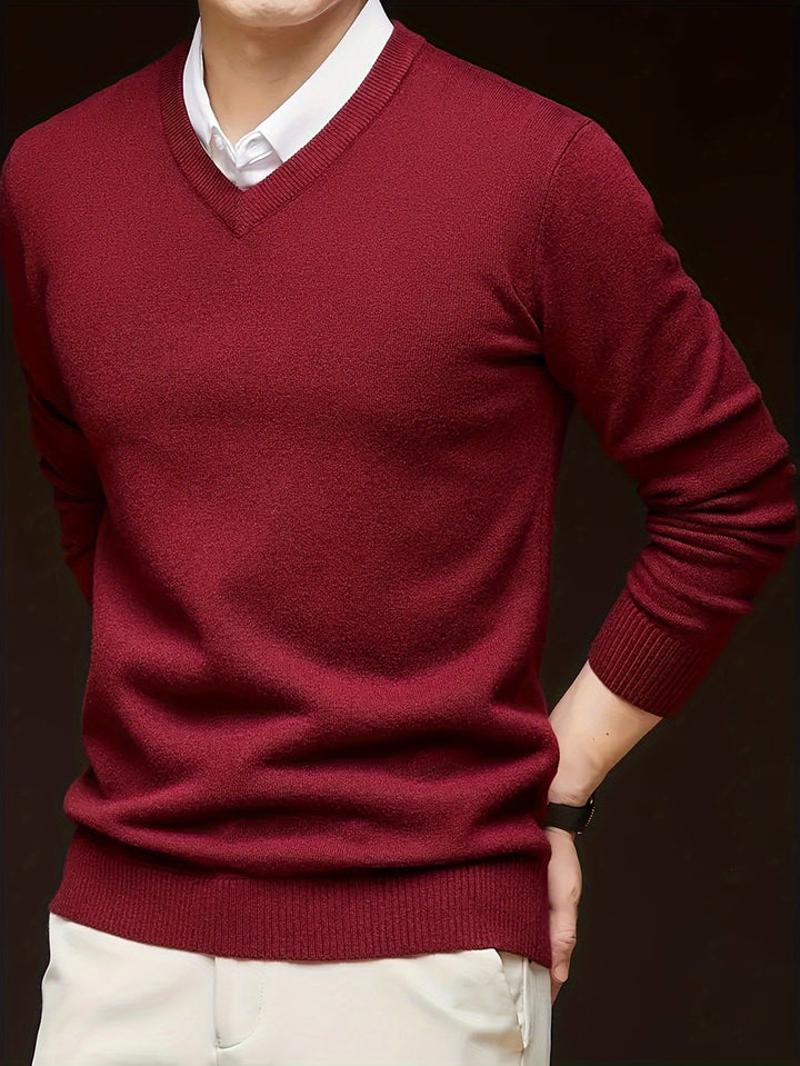 Hugh | Refined V-Neck Jumper