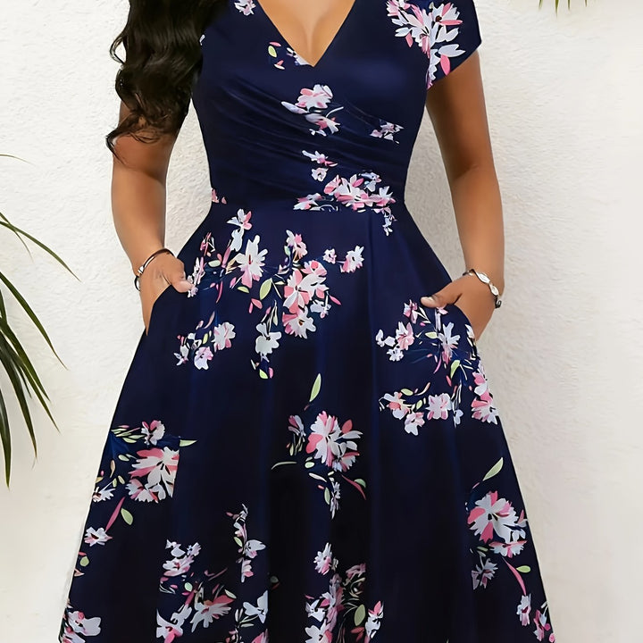 Katherine | Floral A-Line Pocket Dress