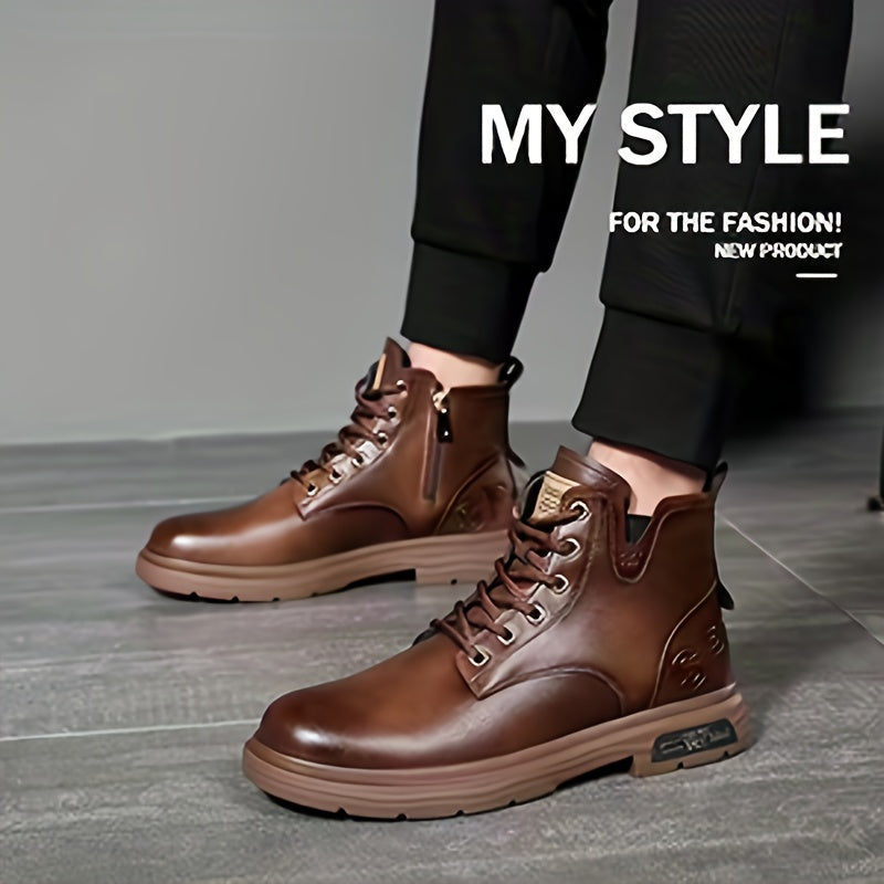 Duncan | Rugged High-Top Lace-Up Boots