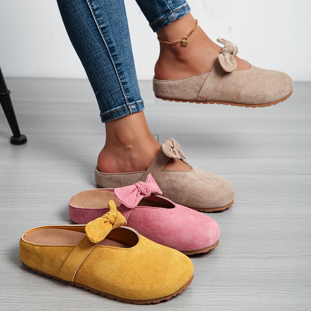 Whitney | Soft Bow Slip-On Mules