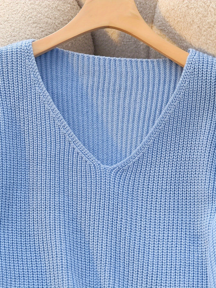Verity | Ribbed V-Neck Jumper