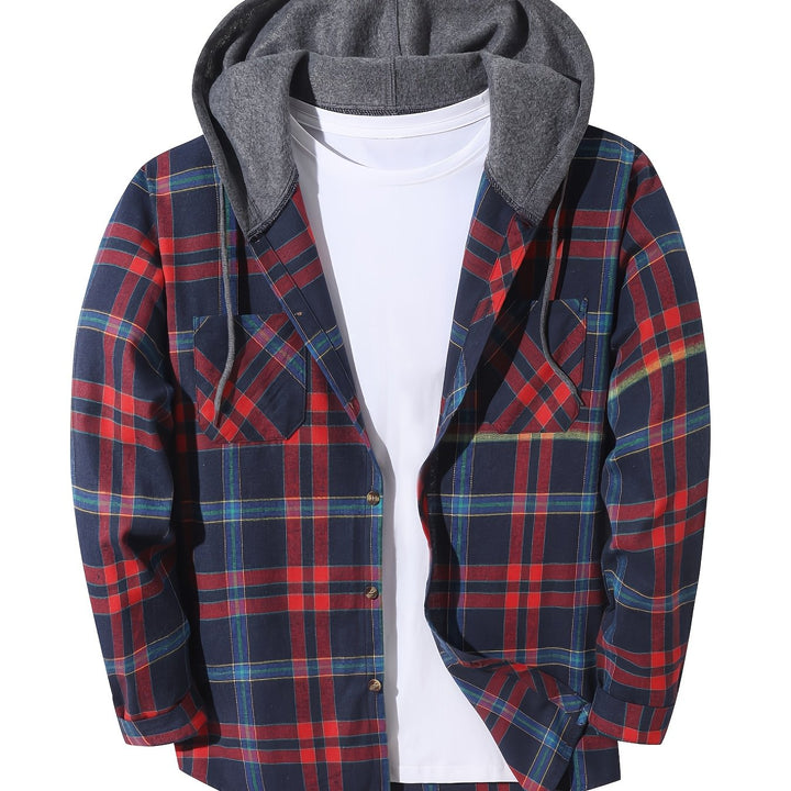 Braxton | Checked Hooded Shirt