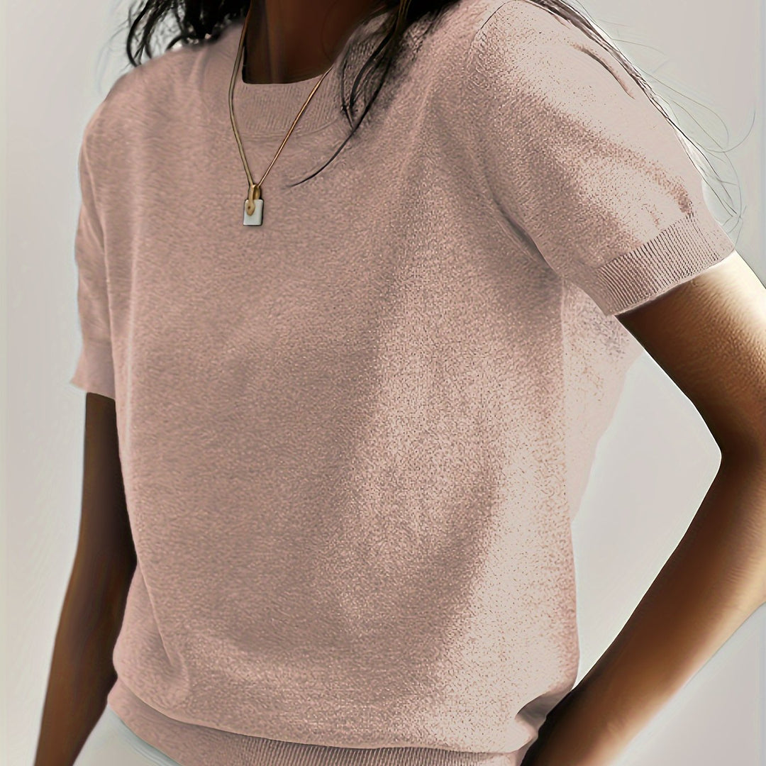Harriet | Fine-Knit Short Sleeve Jumper