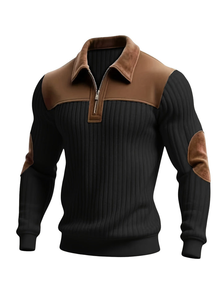 Roland | Two-Tone Quarter-Zip Pullover