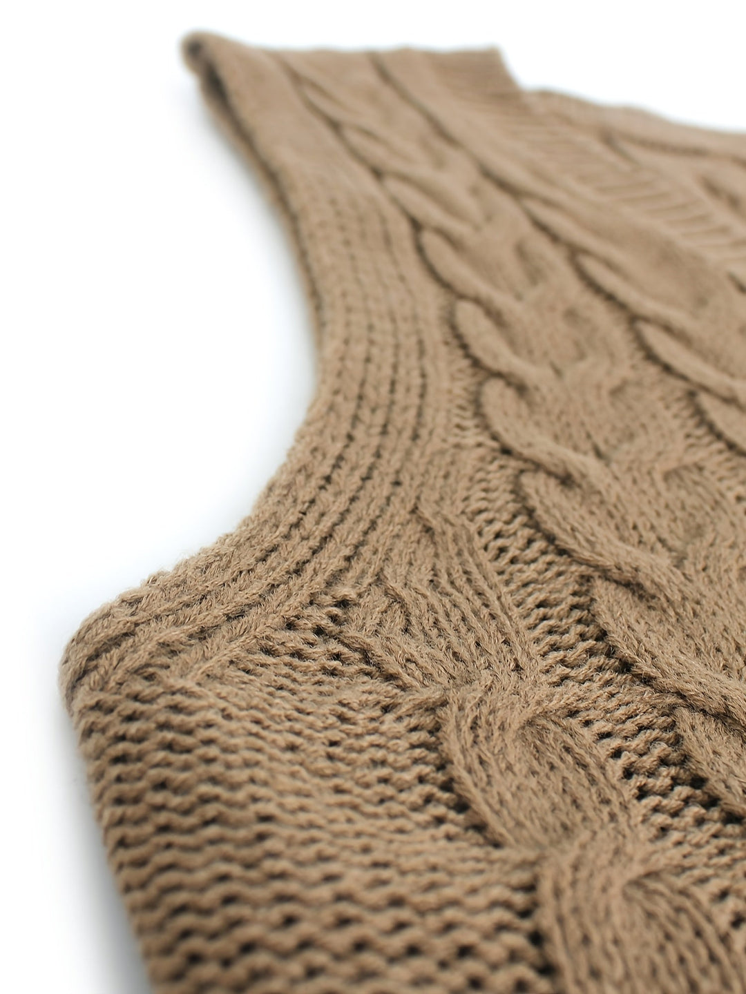 Cora | Cozy Cable-Knit V-Neck Jumper Vest