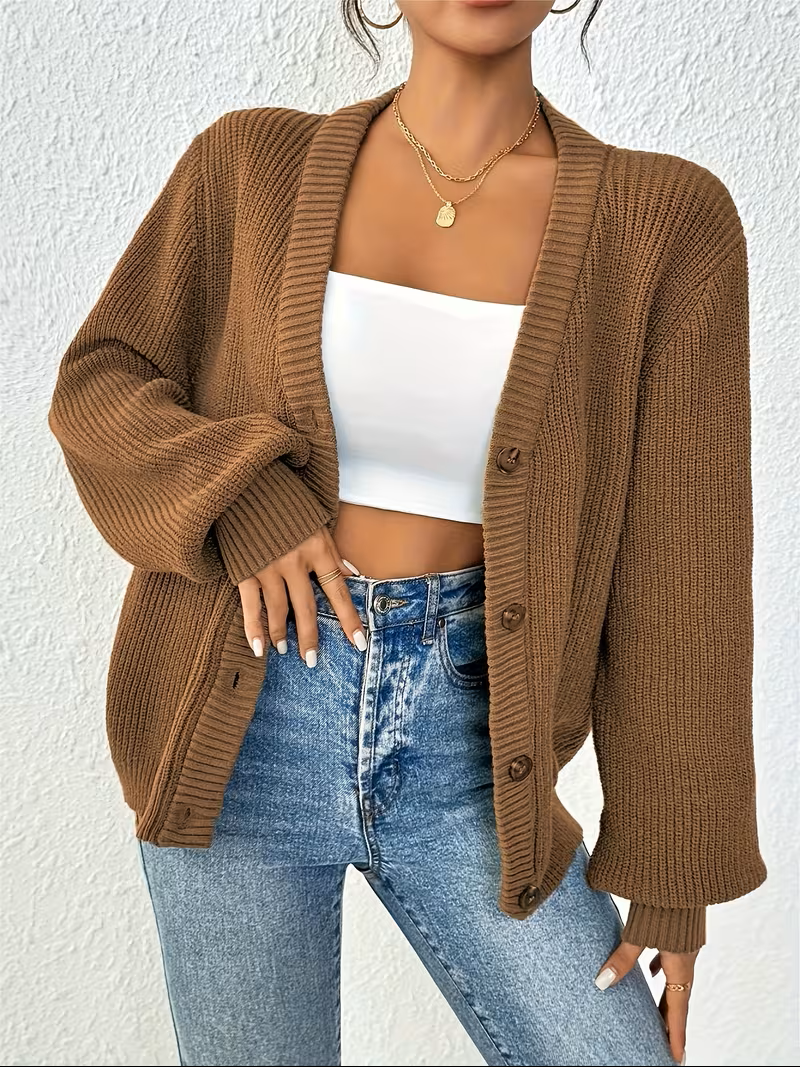 Maribel | Relaxed Button-Front Cardigan