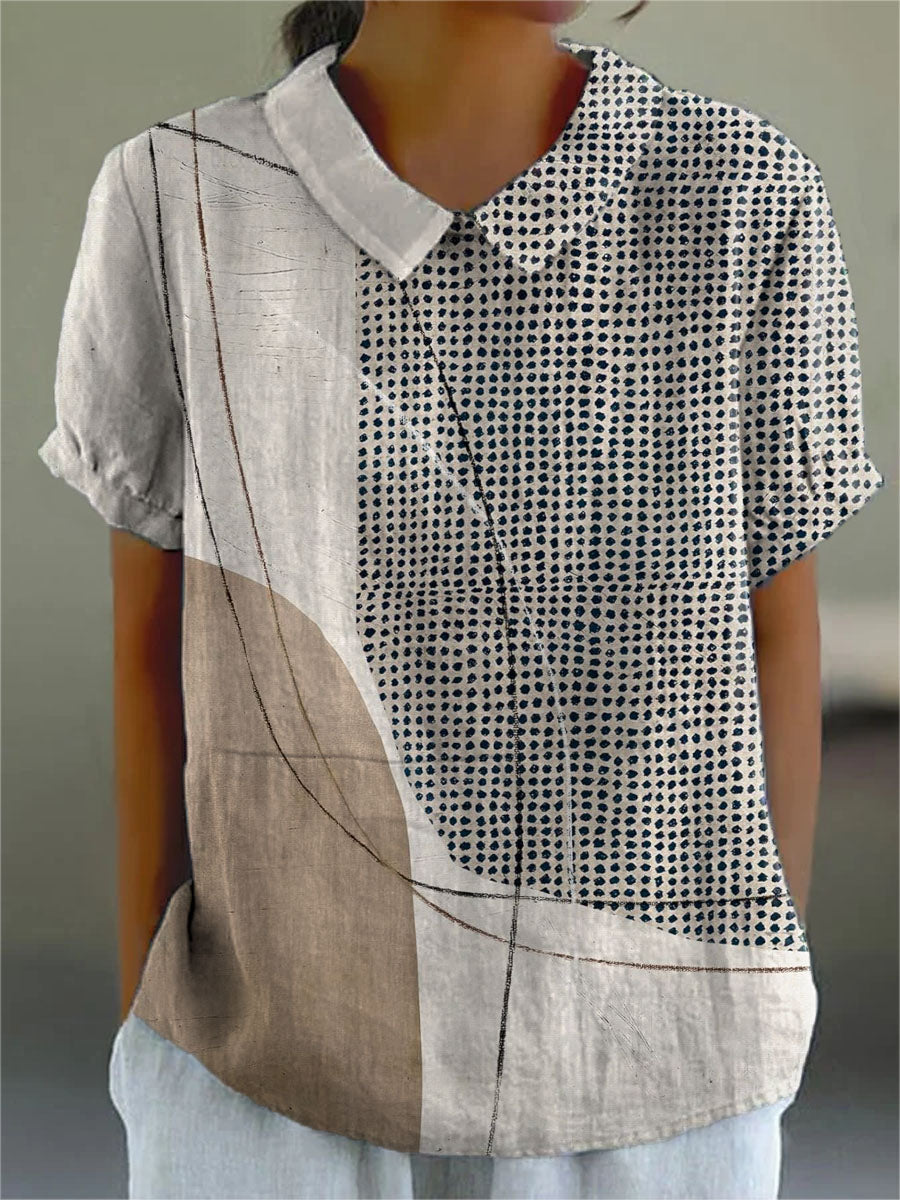 Alexandra | Stylish Abstract Dots and Lines Shirt