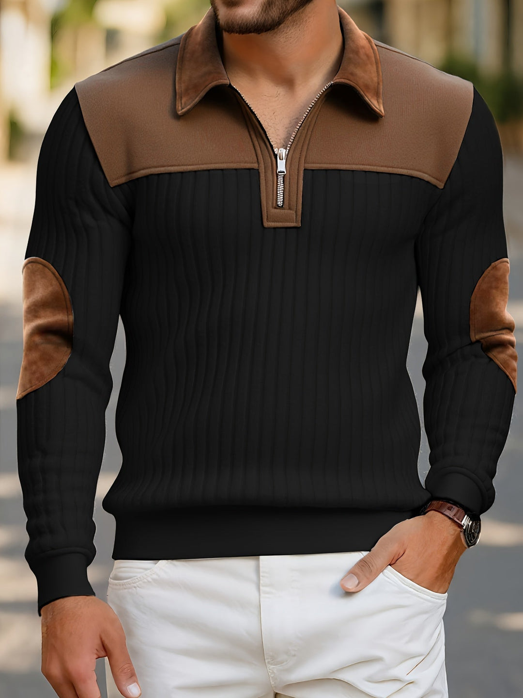 Roland | Two-Tone Quarter-Zip Pullover