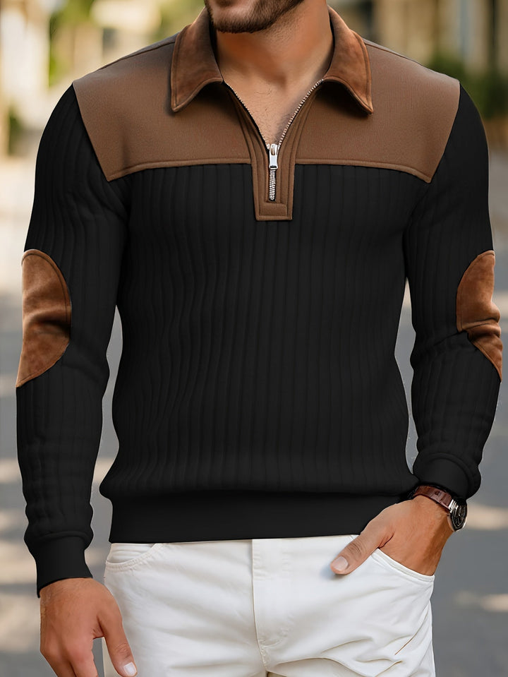 Roland | Two-Tone Quarter-Zip Pullover