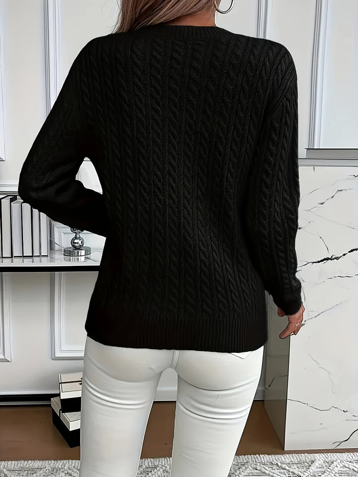 Faye | Cable-Knit Round Neck Jumper
