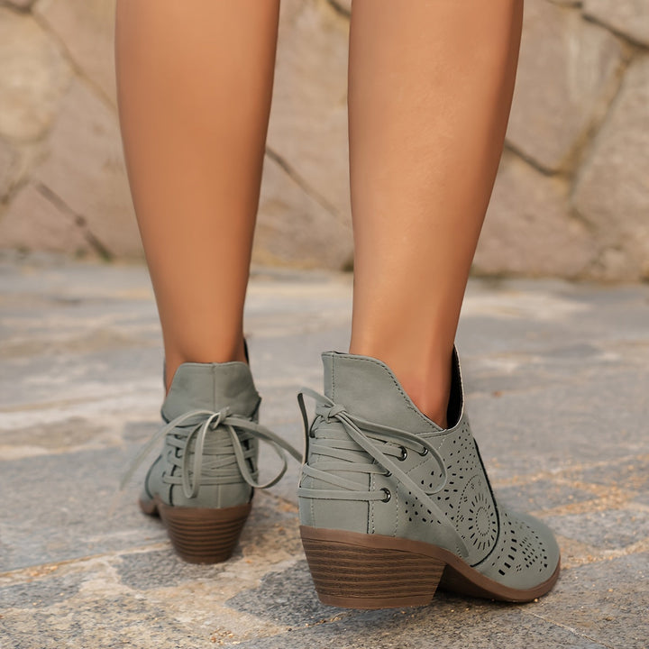Delia | Cutout Detail Ankle Boots