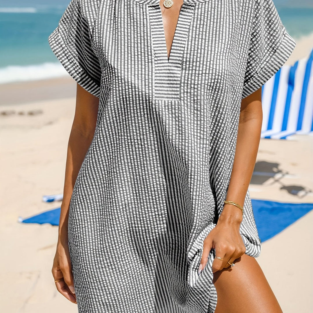 Marina | Breezy Striped Beach Cover-Up