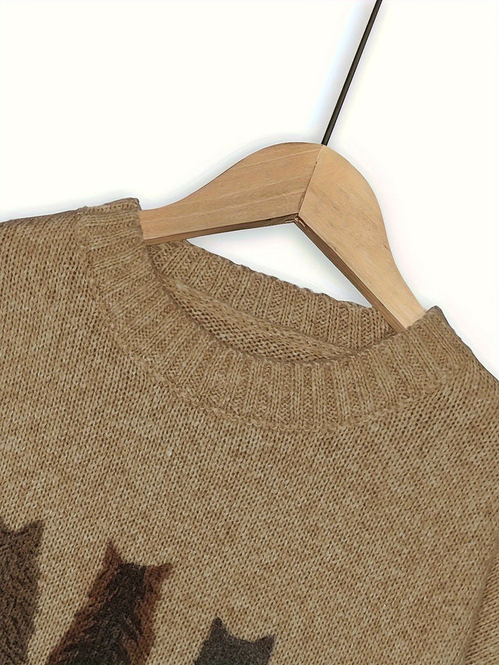 Tamara | Cozy Cat-Print Jumper
