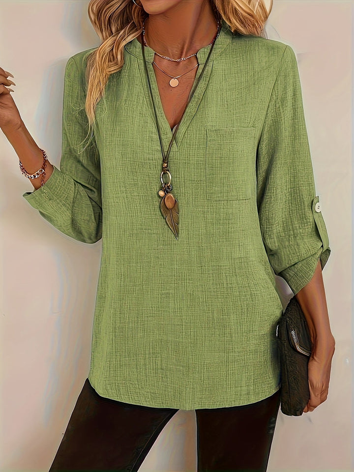 Ophelia | Relaxed V-Neck Blouse