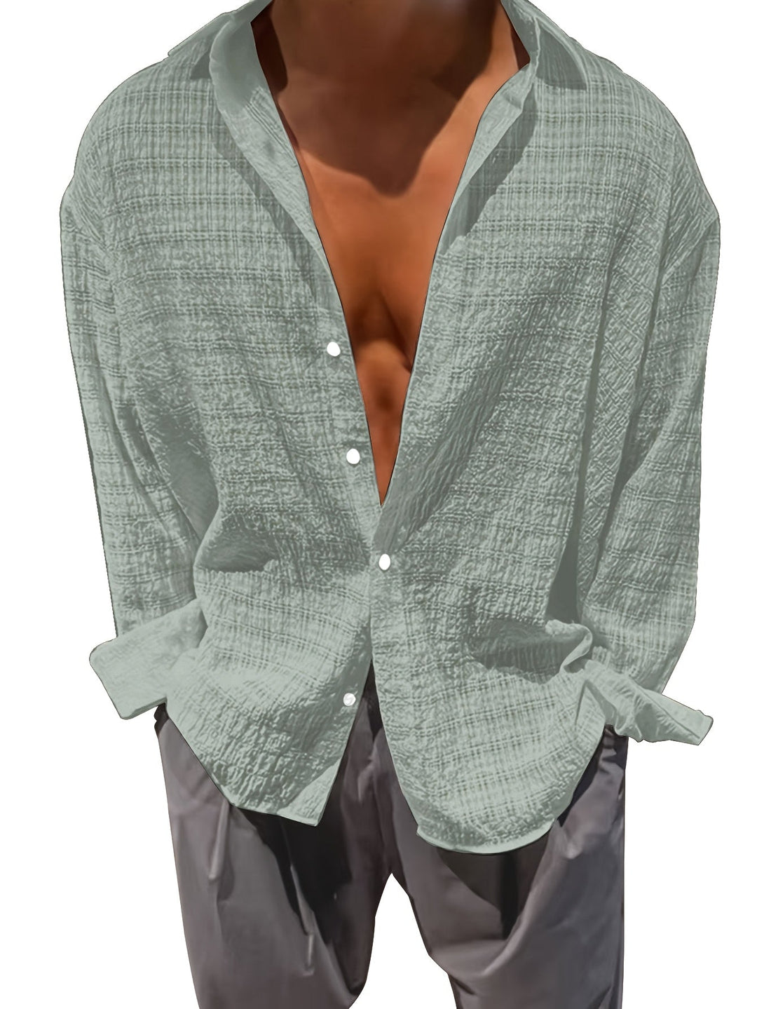 Rafael | Relaxed Textured Long-Sleeve Shirt