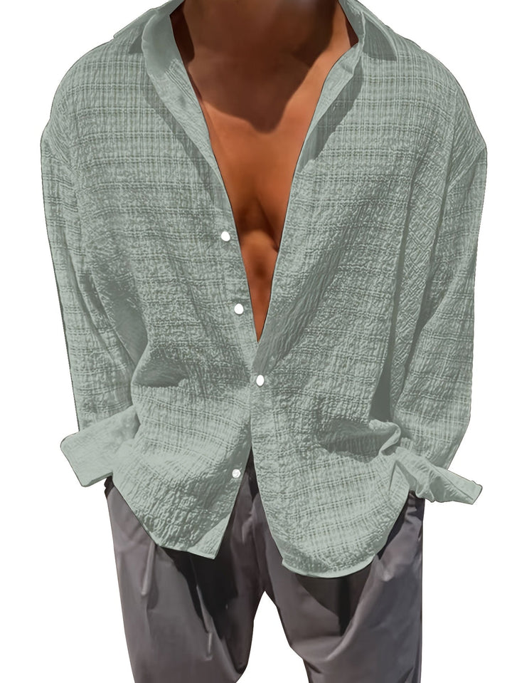 Rafael | Relaxed Textured Long-Sleeve Shirt