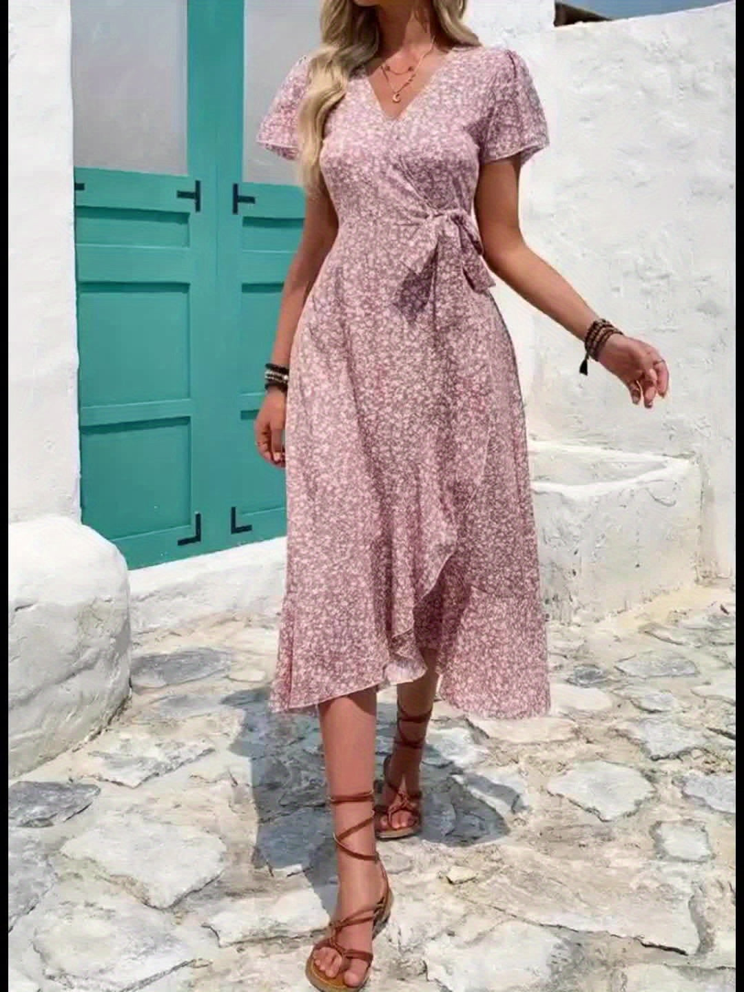 Marlene | Flowing Floral Wrap Dress