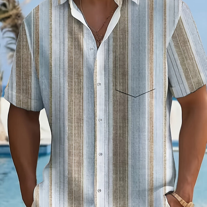 Gregory | Relaxed Striped Short Sleeve Shirt