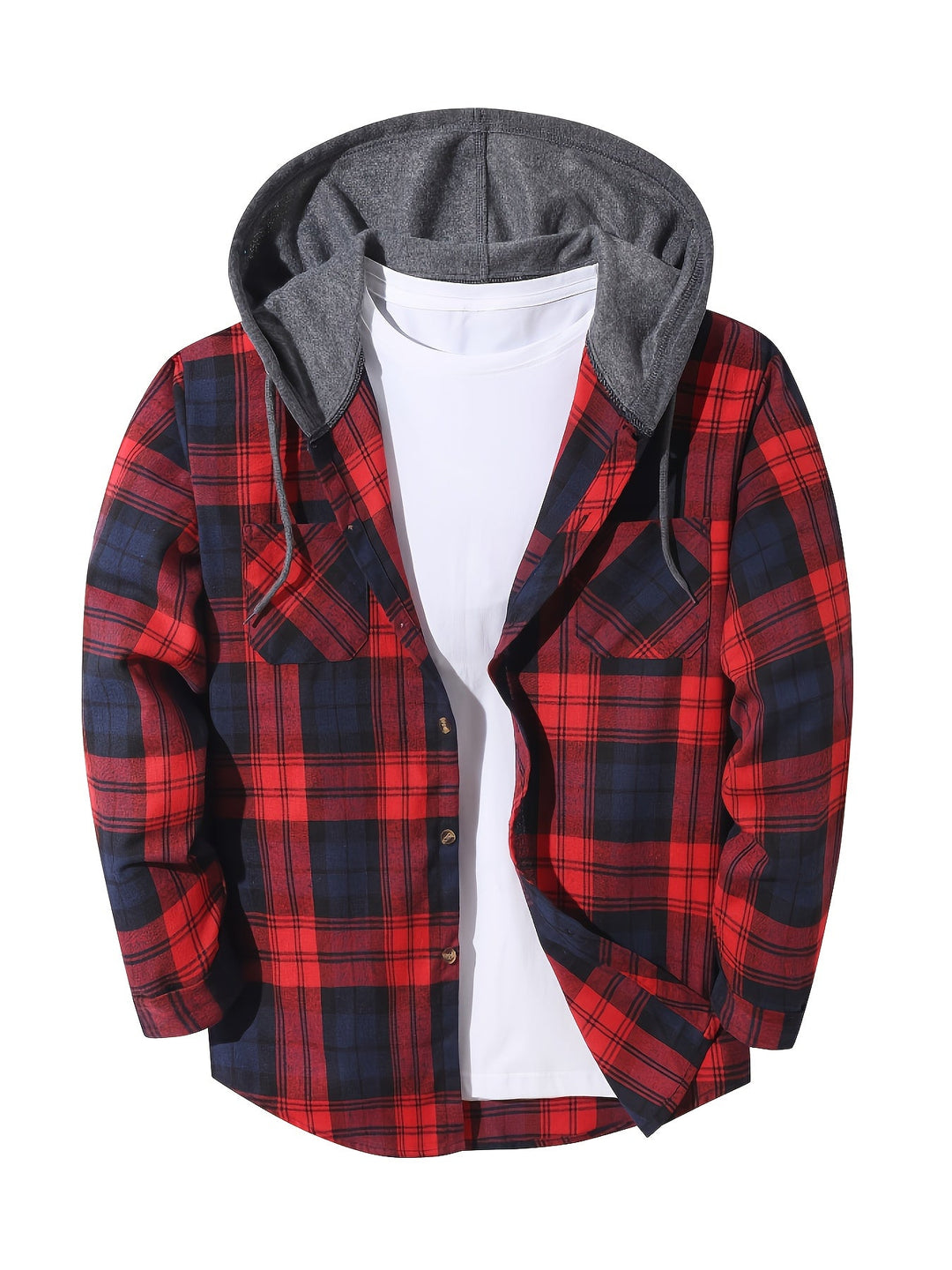 Braxton | Checked Hooded Shirt