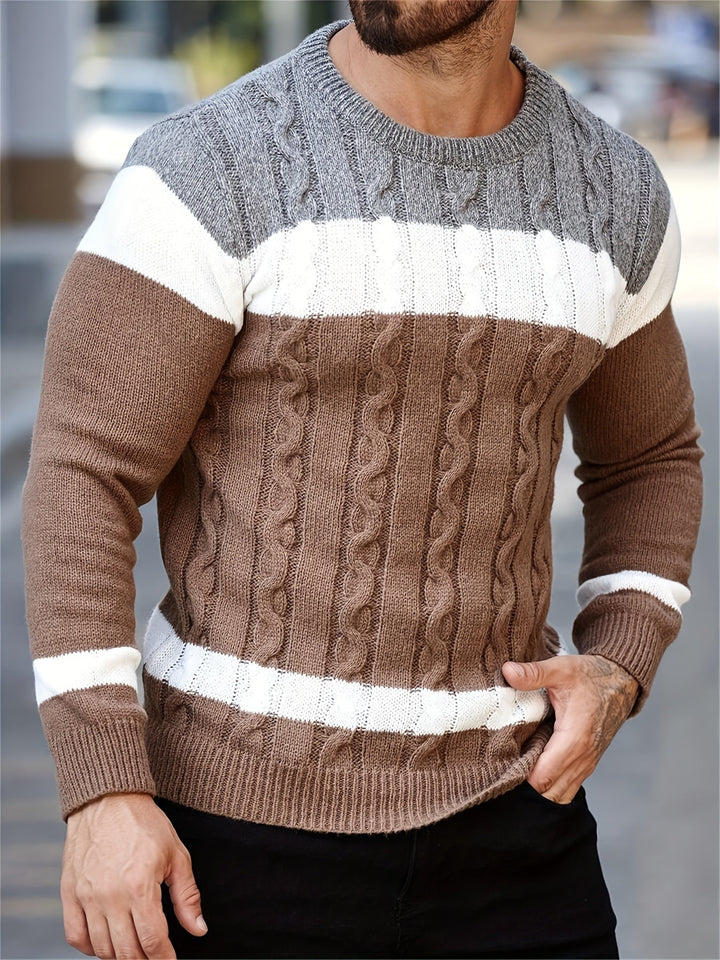 Ethan | colour Block Knit Jumper