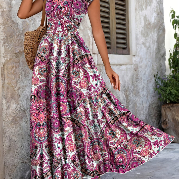 Roberta | Bohemian Paisley Maxi Dress
