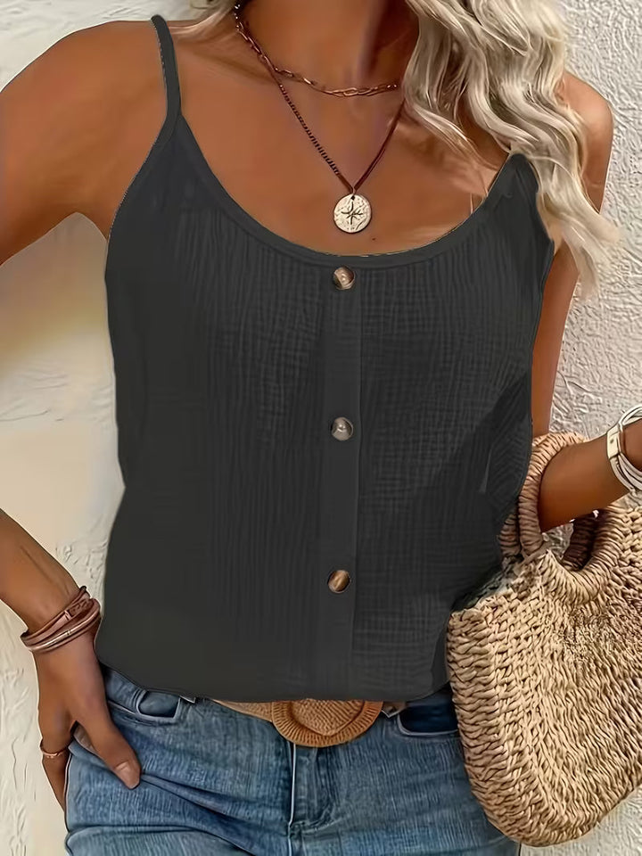 Kayla | Strap Button-Front Chic Blouse