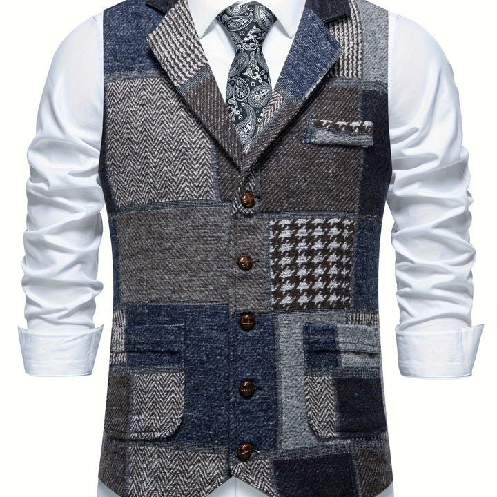 Tobias | Patchwork Tailored Waistcoat