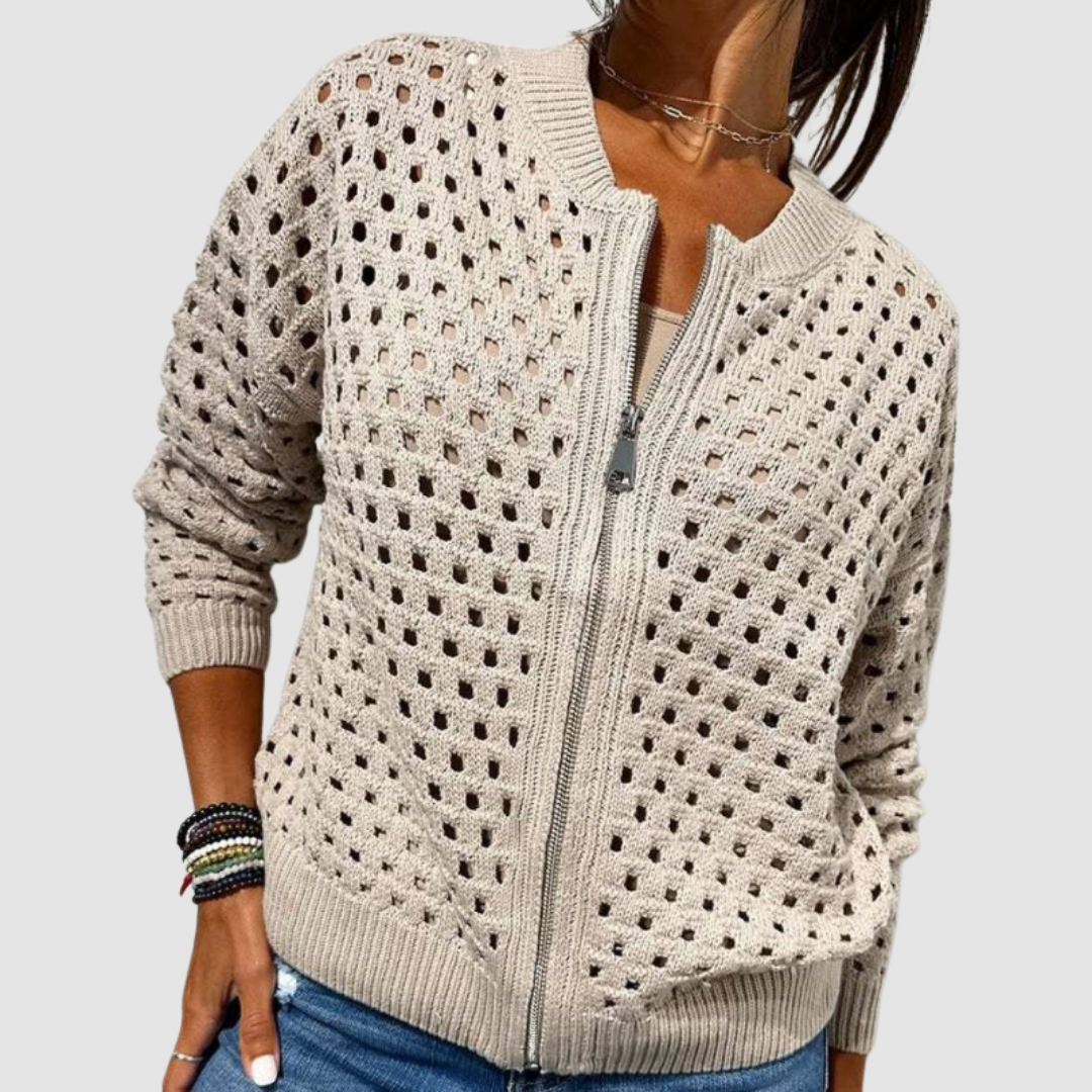 Gracie | Premium Knitted Hole Cardigan