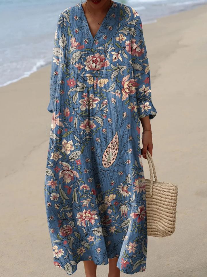 Amalia | Vintage Lovely Floral Art Print Dress