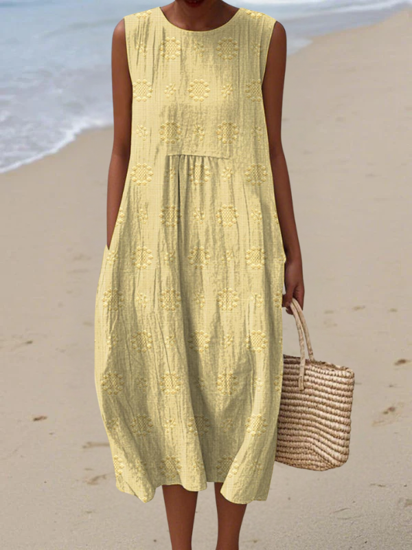 Michelle | Casual Embroidered Midi Dress