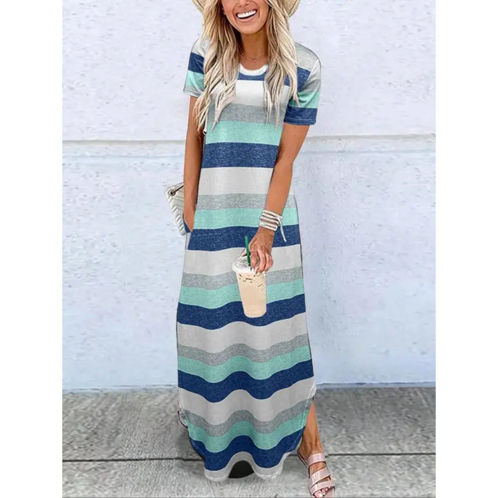 Kaylee | Casual Summer Round Neck Maxi Dress