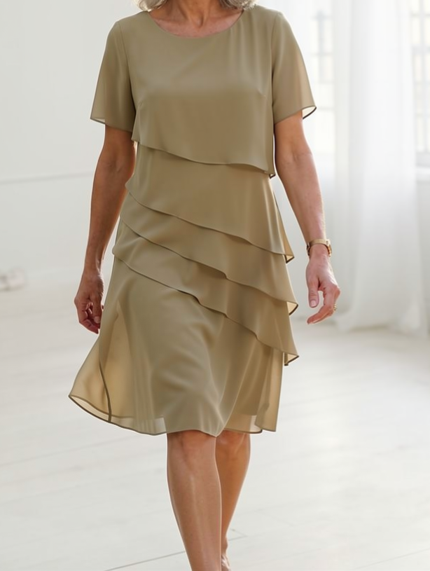 Linda | Casual Comfort Ruffle Dress